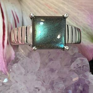 Labradorite Ring Size 9 Sterling Silver .925 *NEW*